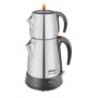 Arzum AR3004-INX teiera in vetro per la preparazione del tè 1,8 L 1650 W Nero, Acciaio (AR3004-INX)