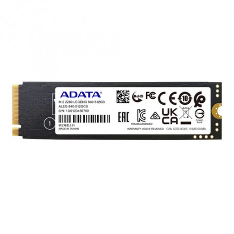 ADATA LEGEND 840 M.2 512 GB PCI Express 4.0 3D NAND NVMe (ALEG-840-512GCS)