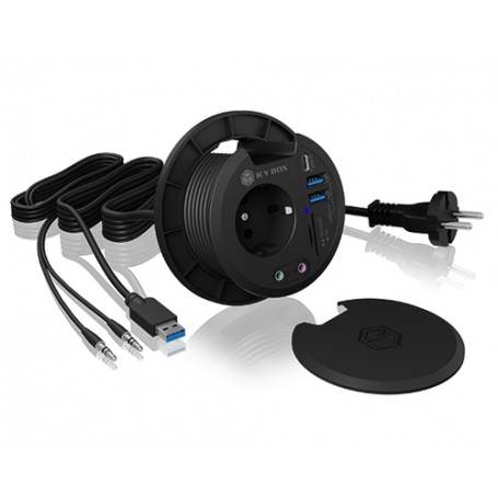 ICY BOX IB-HUB1430-CR USB 3.2 Gen 1 (3.1 Gen 1) Type-A 5000 Mbit/s Nero (60809)