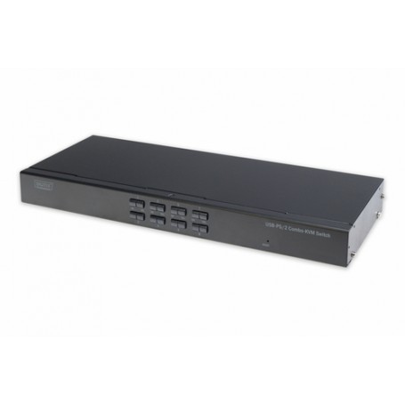 Digitus DS-23200-2 switch per keyboard-video-mouse (kvm) Montaggio rack Nero (DS-23200-2)