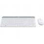 Logitech Slim Wireless Combo MK470 tastiera RF Wireless QWERTY Danese, Finlandese, Norvegese, Svedese Argento, Bian (920-009201)