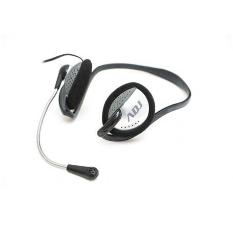 CUFFIA C/MICROFONO 3,5MM BK/GY EASY SMARTPHONE/TABLET ADJ (780-00028)