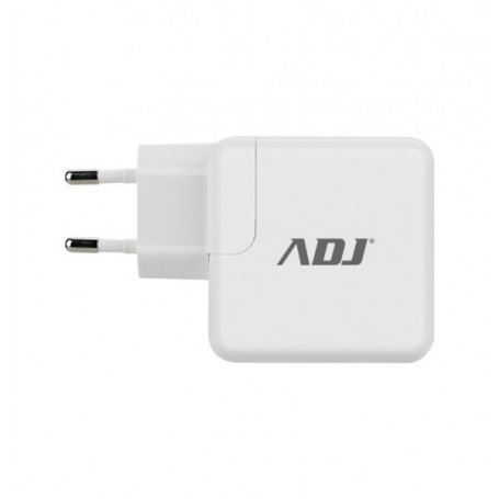 CARICA BATTERIA CASA 2P USB WH/GY 1PORTA QUICK CHARGE+1PORTA 2,4A ADJ (110-00111)