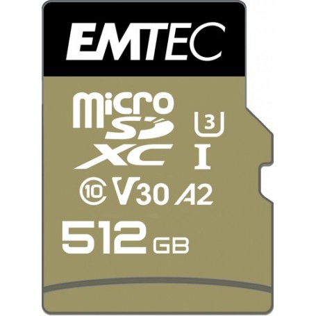 Emtec ECMSDM512GXC10SP memoria flash 512 GB MicroSDXC UHS-I Classe 10 (ECMSDM512GXC10SP)