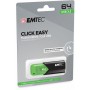 Emtec Click Easy unità flash USB 64 GB USB tipo A 3.2 Gen 1 (3.1 Gen 1) Nero, Verde (ECMMD64GB113)