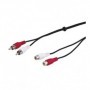 Goobay AVK 125-500 5.0m cavo audio 5 m 2 x RCA Nero (50027)