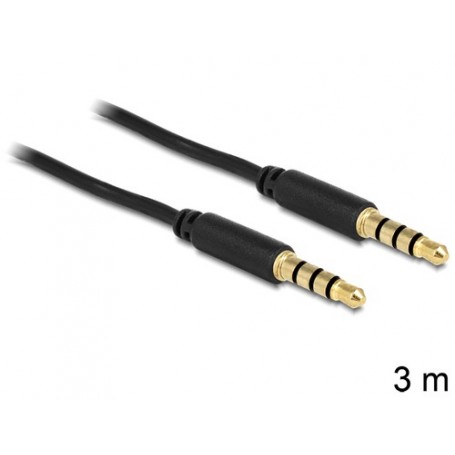 DeLOCK 3.5mm - 3.5mm, 3m cavo audio Nero (83437)