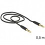 DeLOCK 3.5mm - 3.5mm, 0.5m cavo audio 0,5 m Nero (83434)