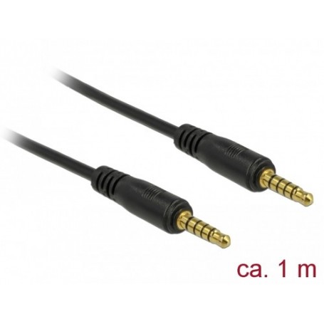 DeLOCK 85696 cavo audio 1 m 3.5mm Nero (85696)