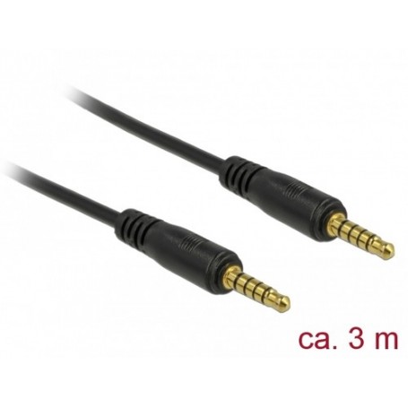 DeLOCK 85698 cavo audio 3 m 3.5mm Nero (85698)