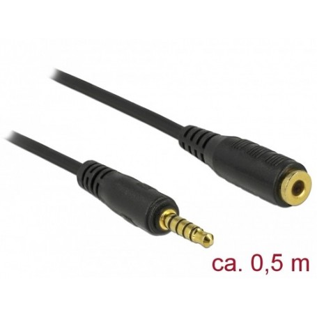 DeLOCK 85700 cavo audio 0,5 m 3.5mm Nero (85700)