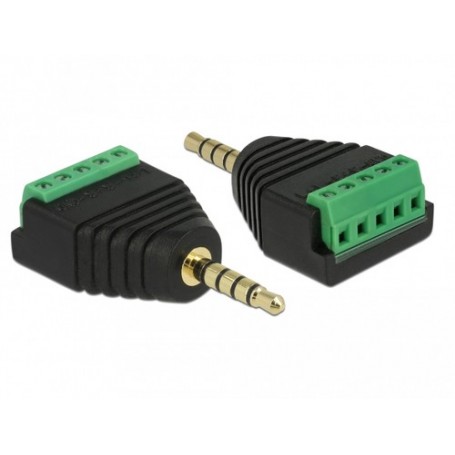 DeLOCK 65947 adattatore per inversione del genere dei cavi 3.5 mm Morsettiera Nero, Verde (65947)