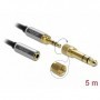 DeLOCK 85783 cavo audio 5 m 3.5mm Nero, Grigio (85783)