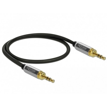 DeLOCK 85784 cavo audio 0,5 m 3.5mm Nero, Grigio (85784)