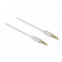 DeLOCK 66073 cavo audio 0,5 m 3.5mm Argento, Bianco (66073)