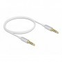 DeLOCK 66073 cavo audio 0,5 m 3.5mm Argento, Bianco (66073)