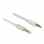 DeLOCK 66073 cavo audio 0,5 m 3.5mm Argento, Bianco (66073)