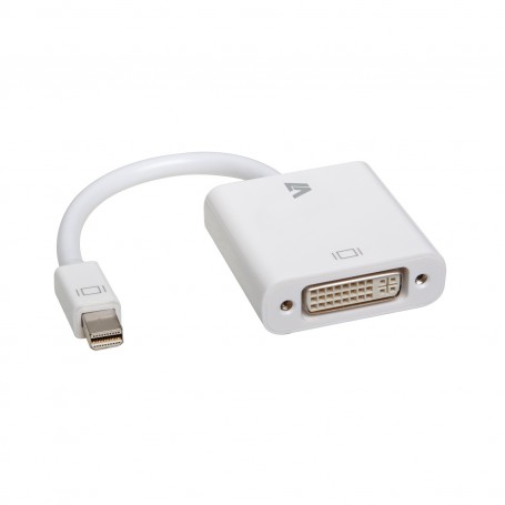V7 Adaptador blanco de vídeo con conector Mini DisplayPort macho a DVI-I hembra (CBL-MD1WHT-5E)