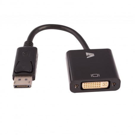 V7 Adaptador negro de vídeo con conector DisplayPort macho a DVI-I hembra (CBLDPDVI-1E)