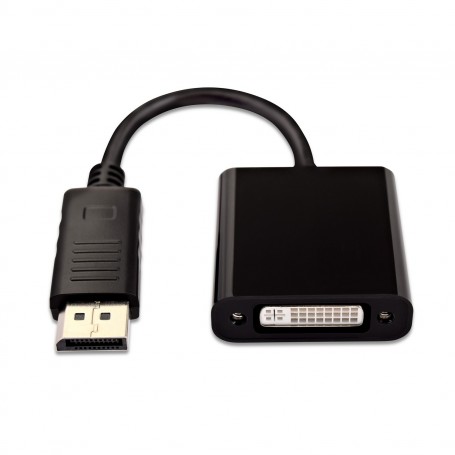 V7 Adaptador negro de vídeo con conector DisplayPort macho a DVI-I hembra activo (CBLDPDVIAA-1E)