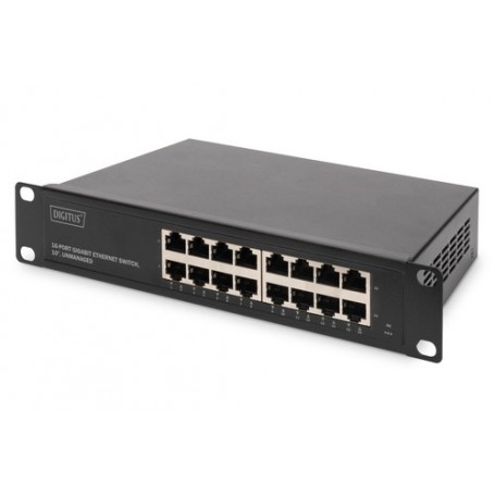 Digitus DN-80115 switch di rete Gigabit Ethernet (10/100/1000) 1U Nero (DN-80115)