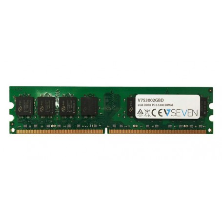 V7 2GB DDR2 PC2-5300 667Mhz DIMM Desktop Módulo de memoria - V753002GBD (V753002GBD)