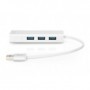 Digitus DA-70250-1 hub di interfaccia USB 3.2 Gen 1 (3.1 Gen 1) Type-A 1000 Mbit/s Argento, Bianco (DA-70250-1)