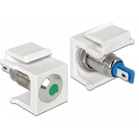 DeLOCK 86435 cavo di collegamento Keystone LED Blu, Verde, Acciaio inossidabile, Bianco (86435)