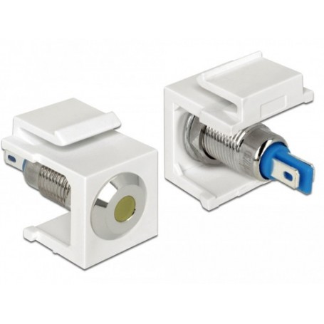 DeLOCK 86436 cavo di collegamento Keystone LED Blu, Acciaio inossidabile, Bianco, Giallo (86436)
