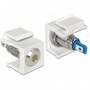 DeLOCK 86436 cavo di collegamento Keystone LED Blu, Acciaio inossidabile, Bianco, Giallo (86436)