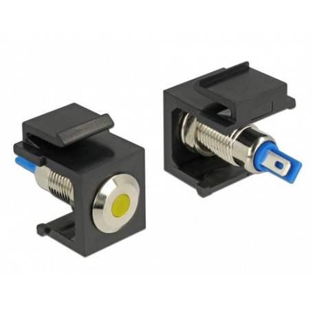 DeLOCK 86462 cavo di collegamento Keystone LED Nero, Blu, Acciaio inossidabile, Giallo (86462)