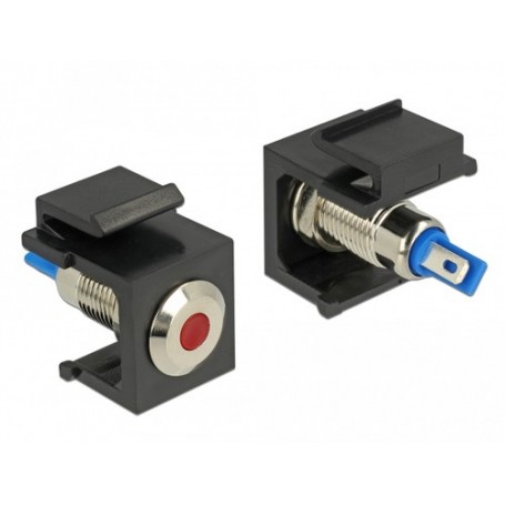 DeLOCK 86464 cavo di collegamento Keystone LED Nero, Blu, Rosso, Acciaio inossidabile (86464)