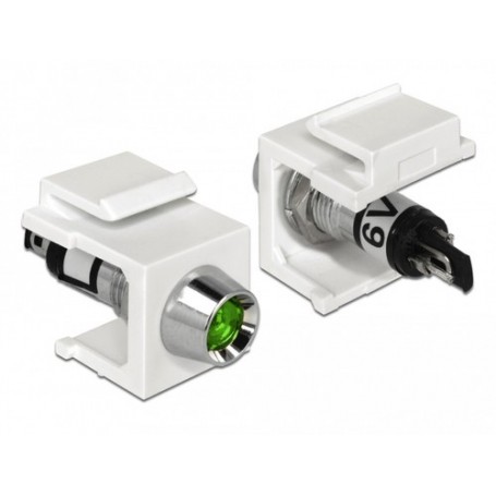 DeLOCK 86448 cavo di collegamento Keystone LED Nero, Verde, Acciaio inossidabile, Bianco (86448)