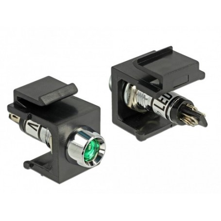 DeLOCK 86456 cavo di collegamento Keystone LED Nero, Verde, Acciaio inossidabile (86456)
