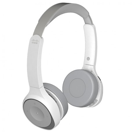 Cisco 730 Auricolare Con cavo e senza cavo A Padiglione Musica e Chiamate Bluetooth Platino, Bianco (HS-WL-730-BUNA-P)