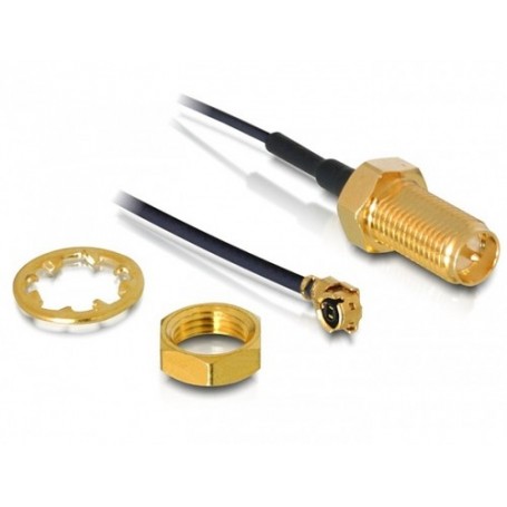 DeLOCK RP-SMA WL antenna cavo di collegamento I-PEX M / RP-SMA F Nero (88420)