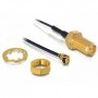 DeLOCK RP-SMA WL antenna cavo di collegamento I-PEX M / RP-SMA F Nero (88420)