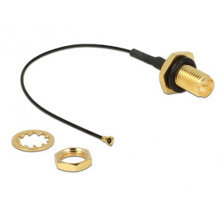 DeLOCK 12464 cavo coassiale 0,1 m RP-SMA MHF IV/ HSC MXHP32 Nero (12464)