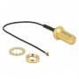 DeLOCK 12465 cavo coassiale 0,1 m RP-SMA MHF IV/ HSC MXHP32 Nero (12465)