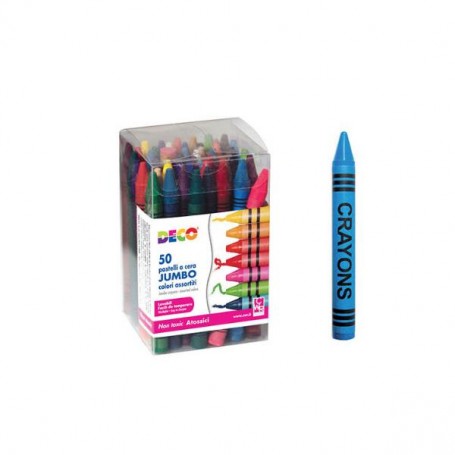 BARATTOLO COLORI A CERA 50PZ (9826)