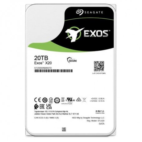 Seagate Enterprise ST20000NM007D disco rigido interno 3.5" 20000 GB Serial ATA III (ST20000NM007D)