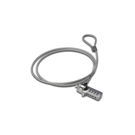 Ednet 64134 cavo di sicurezza Grigio, Argento 1,5 m (64134)