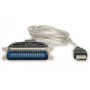 Digitus Printer Cable cavo per stampante 1,8 m Blu, Trasparente (DC USB-PM1)