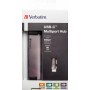 Verbatim 49141 hub di interfaccia USB 3.2 Gen 1 (3.1 Gen 1) Type-C 1000 Mbit/s Nero, Argento (49141)
