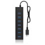 ICY BOX IB-HUB1700-C3 hub di interfaccia USB 3.2 Gen 1 (3.1 Gen 1) Type-C 5000 Mbit/s Nero (IB-HUB1700-C3)