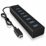 ICY BOX IB-HUB1700-C3 hub di interfaccia USB 3.2 Gen 1 (3.1 Gen 1) Type-C 5000 Mbit/s Nero (IB-HUB1700-C3)