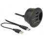 DeLOCK 62869 hub di interfaccia USB 3.2 Gen 1 (3.1 Gen 1) Type-A 5000 Mbit/s Nero (62869)