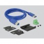 DeLOCK 63311 hub di interfaccia USB 3.2 Gen 1 (3.1 Gen 1) Type-B 5000 Mbit/s Nero (63311)