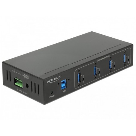 DeLOCK 63309 hub di interfaccia USB 3.2 Gen 1 (3.1 Gen 1) Type-B 5000 Mbit/s Nero (63309)