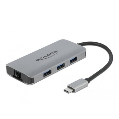 DeLOCK 63252 replicatore di porte e docking station per notebook Cablato USB 3.2 Gen 1 (3.1 Gen 1) Type-C Grigio (63252)